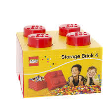 LEGO - Storage Brick 4 Red - The Imagination Shop - The Imagination Shop 